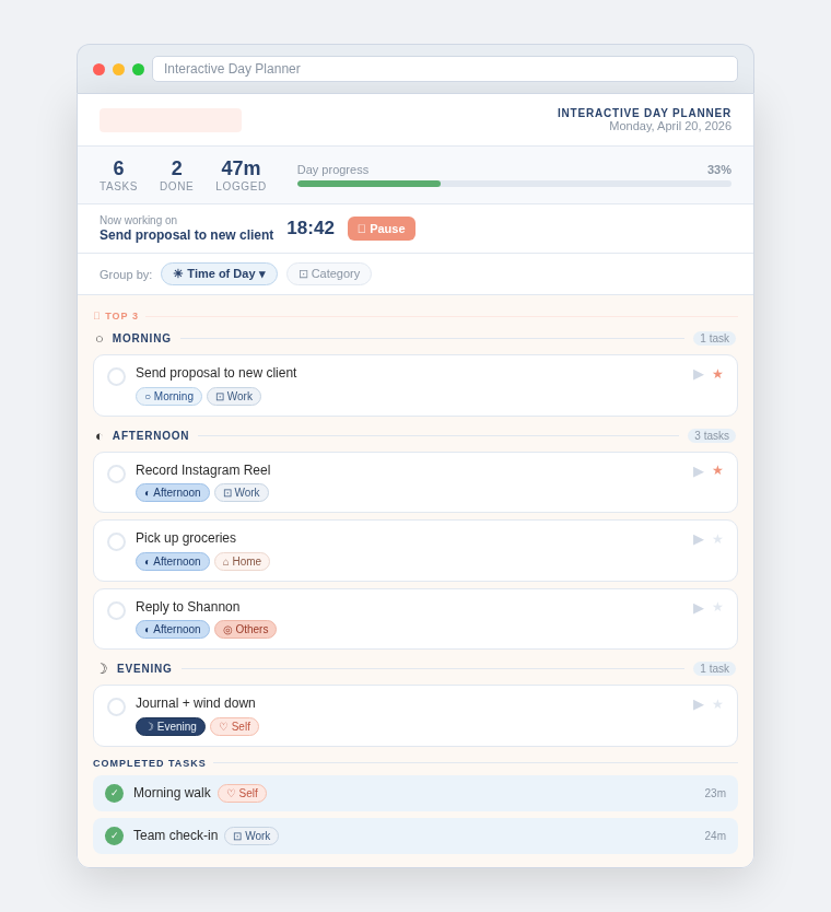Interactive Day Planner preview